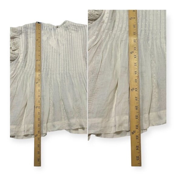 Isabel Marant Roya Sleeveless Lattice-Lace Neck Blouse, Size  FR 44/US 12 - Picture 12 of 13